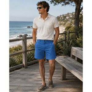 Halsey Sport Shorts Mens 36‎ Blue Golf Performance Athletic Gorpcore